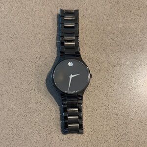 Movado Black Ceramic Museum Dial Watch